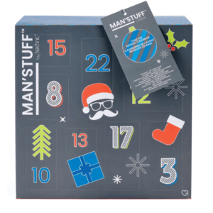 Man Stuff Advent Calendar 2025 with 24 men’s grooming gifts including beard shampoo, face wash, moisturiser and tools for modern men.