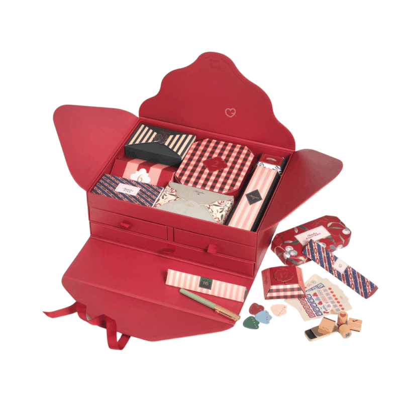 Papier Advent Calendar 2025 with 24 luxury stationery gifts including journals, pens and washi tapes, perfect for design lovers.
