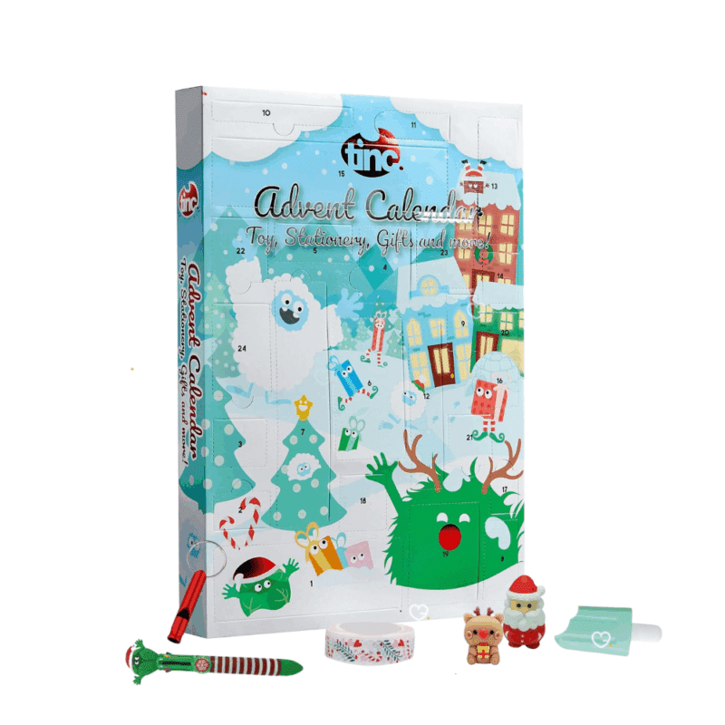 Tinc Stationery Advent Calendar 2025 is a limited edition packed with 24 individually selected stationery items for kids
