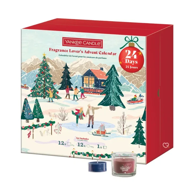 Yankee Candle Book Advent Calendar 2025 with 24 festive scented candles and holder in a luxury book design, perfect for home fragrance lovers.