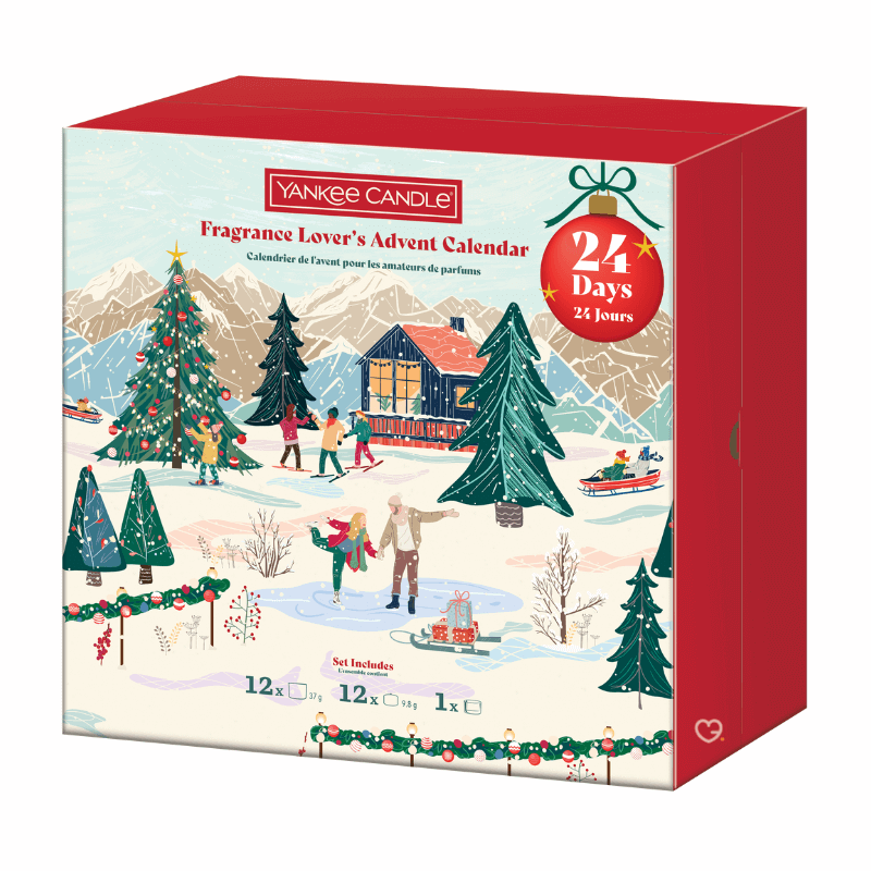 Yankee Candle Book Advent Calendar 2025 with 24 festive scented candles and holder in a luxury book design, perfect for home fragrance lovers.