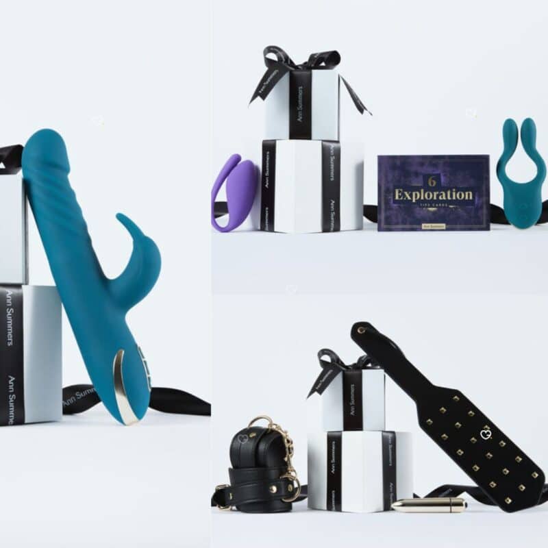 Rabbit, love egg, tickler, exploration cards, cuffs and paddle from the Ann Summers 12 Nights of Pleasure 2026