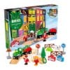 Brio Advent Calendar 2026 box and wooden pieces from another angle on white