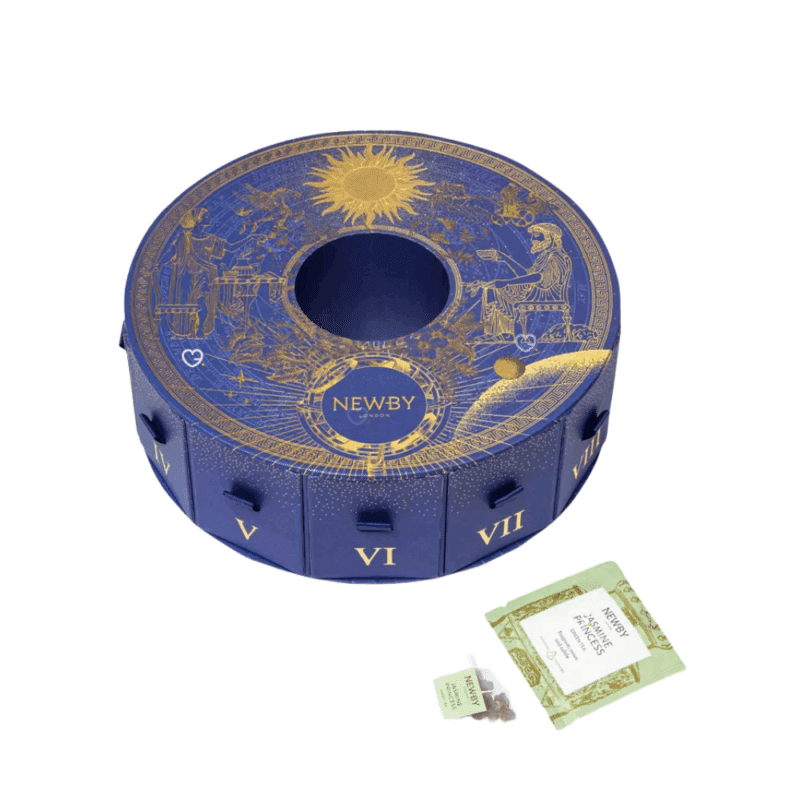 Newby Tea Advent Calendar 2025 is a festive London scene advent calendar with 24 drawers filled with premium teabags