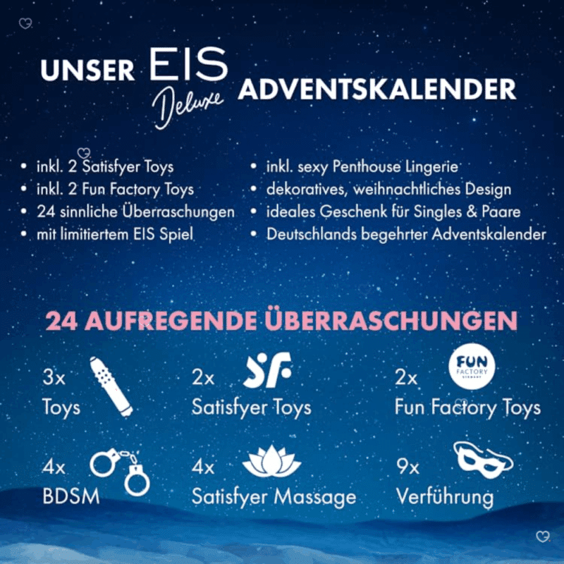 Satisfyer Deluxe Advent Calendar 2025 contains 24 adult products and accessories to explore BDSM, or simply achieve the best orgasm