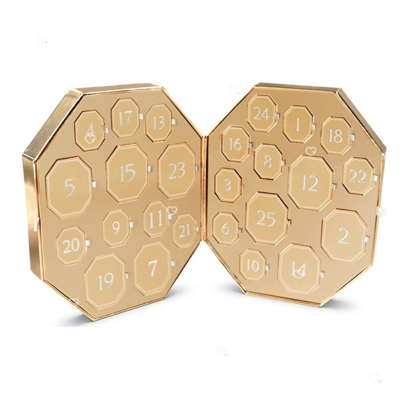 Swarovski Advent Calendar 2026 opened into two octagonal panels with the 25 numbered doors closed