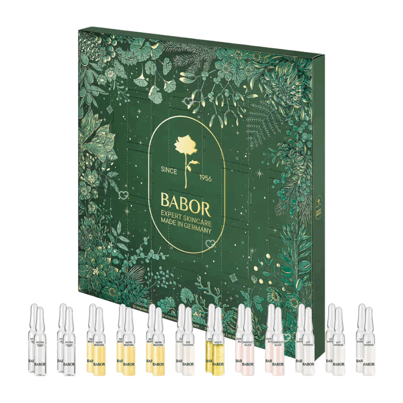 Babor Beauty Advent Calendar 2025 contains 24 perfectly coordinated ampoules for the face - for moisturising, regenerating and rejuvenating the skin.