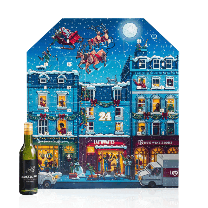 Laithwaites Advent Calendar 2025 contains 24 mini bottles of red, white and rosé wines, ideal festive gift for wine lovers.