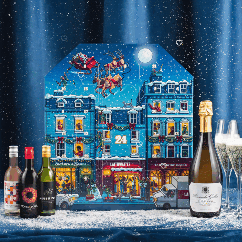 Laithwaites Advent Calendar 2025 contains 24 mini bottles of red, white and rosé wines, ideal festive gift for wine lovers.