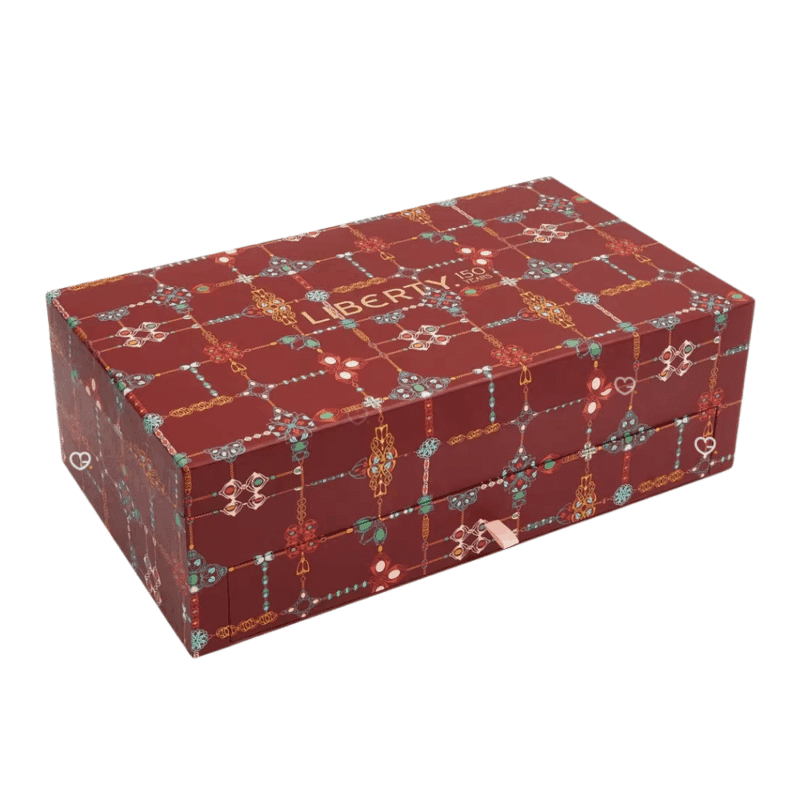 Liberty Jewellery Advent Calendar 2025 has 12 drawers filled with stunning jewellery pieces worth over £1,478, wrapped in a beautiful box