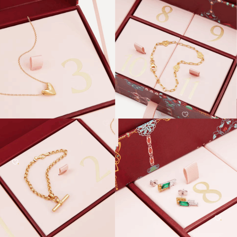 Liberty Jewellery Advent Calendar 2025 has 12 drawers filled with stunning jewellery pieces worth over £1,478, wrapped in a beautiful box