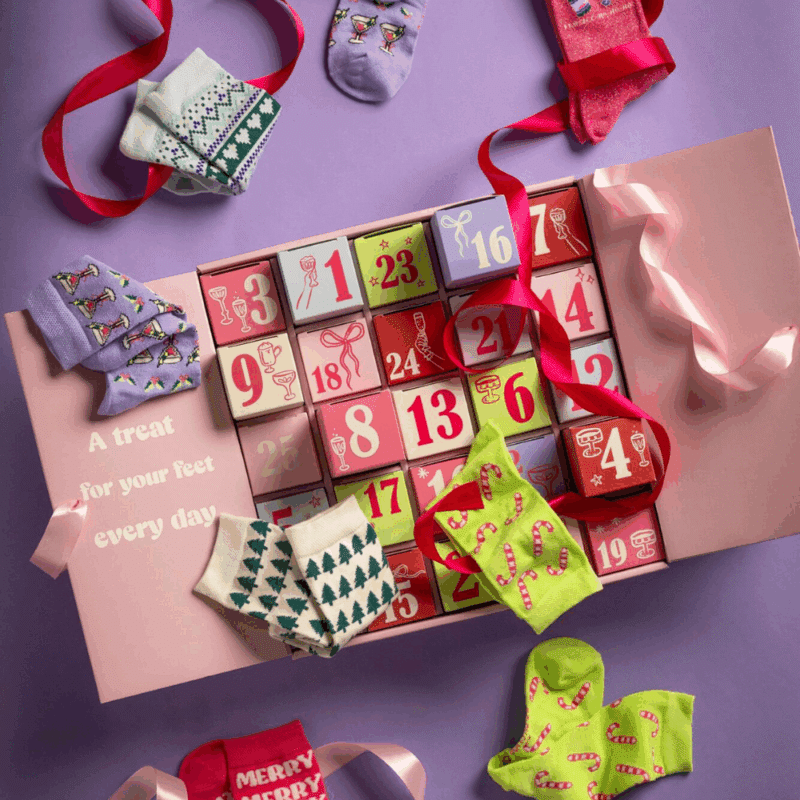 Sockshop Advent Calendar 2025 is filled with 25 pairs of high-quality bamboo-blend socks