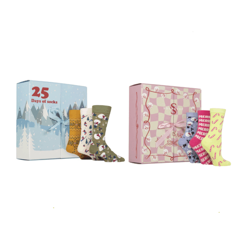 Sockshop Advent Calendar 2025 is filled with 25 pairs of high-quality bamboo-blend socks