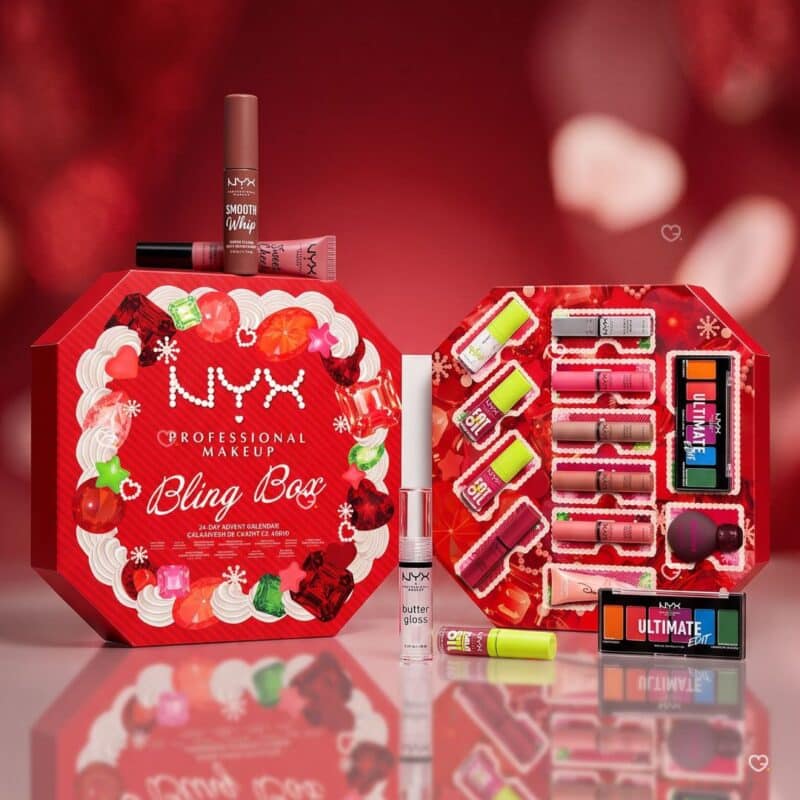 NYX Bling Box 2026 advent calendar with Butter Gloss and Ultimate Edit palette