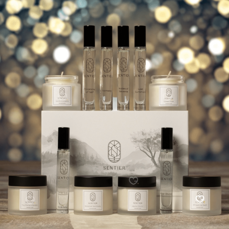 Sentier Advent Calendar 2025 with candle and perfume