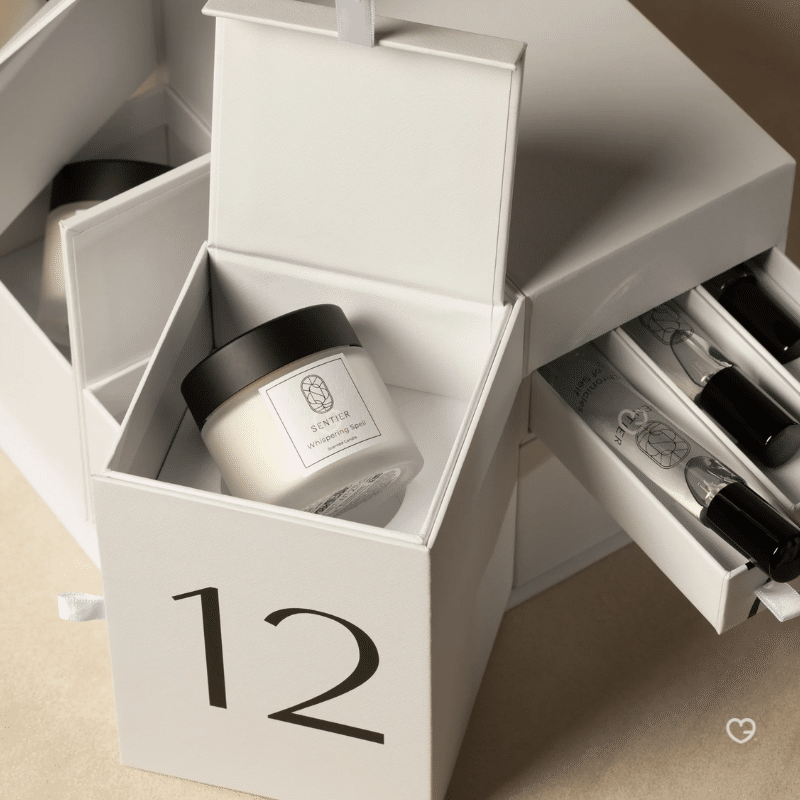 Sentier Advent Calendar 2025 with candle and perfume