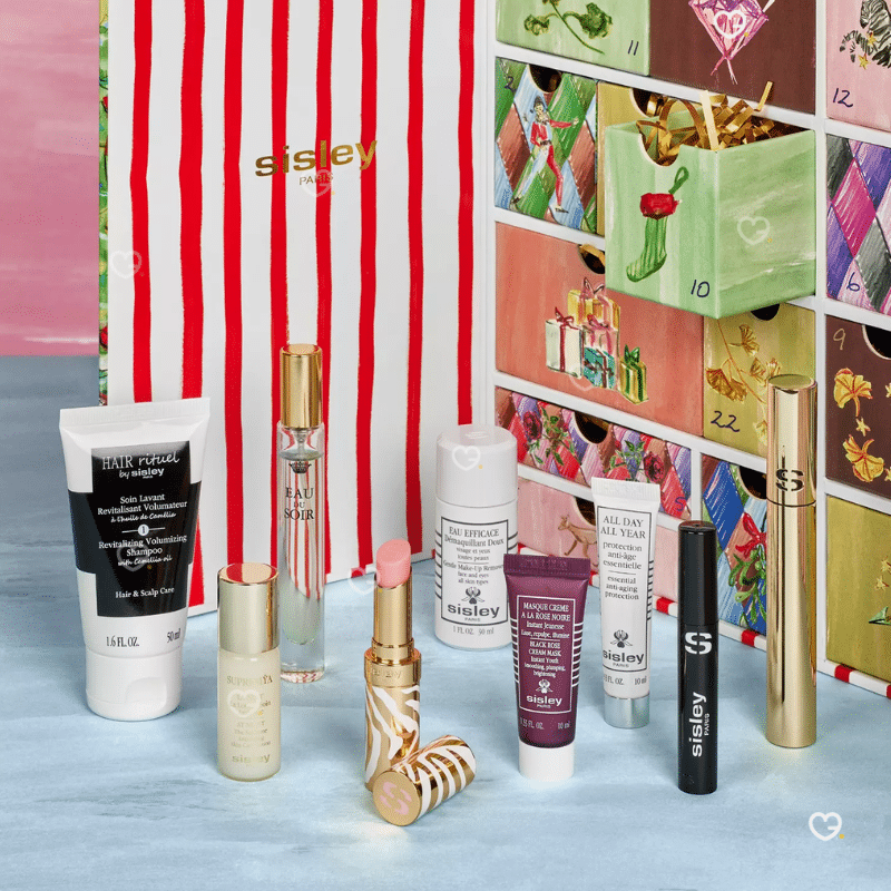 2025 Sisley Advent calendar 25 boxes containing luxurious beauty products : skincare, makeup, and haircare