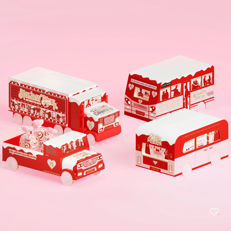 PLouise Beauty Advent Calendar 2025 comes in a stunning, pink train-themed design, packed with an exclusive selection of makeup products