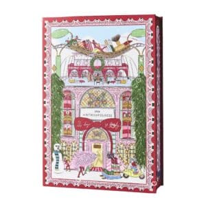 Anthropologie 24 Days of Beauty Advent Calendar 2026, closed box with illustrated artwork by Nephthys Foster