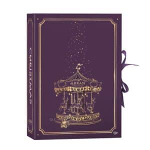 ARRAN Advent Calendar 2026 closed box with the Christmas Carousel design on a white background
