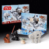 Star Wars MicroForce Advent Calendar 2025 with 18 mini characters, 6 vehicles, and fold-out snowy playset, perfect for kids and gift-givers.