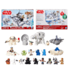 Star Wars MicroForce Advent Calendar 2025 with 18 mini characters, 6 vehicles, and fold-out snowy playset, perfect for kids and gift-givers.