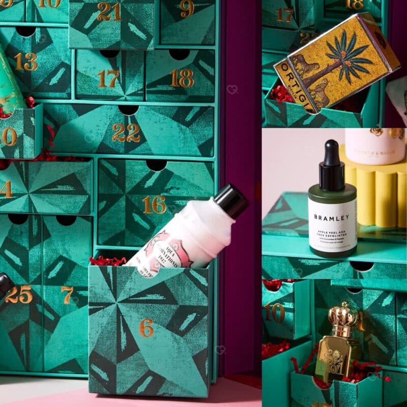 Fortnum and Mason beauty advent calendar 2026 numbered drawers with skincare products