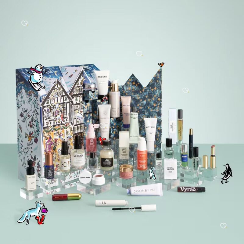 Liberty Beauty Advent Calendar 2026 box with all 29 Beauty Hall products displayed