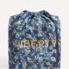 Liberty Print Festive Plume drawstring bag included with the 2026 Beauty Advent Calendar