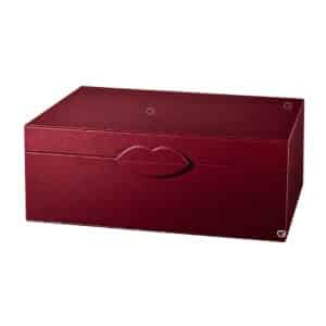 Niche Beauty Advent Calendar 2026 burgundy keepsake box with lip-shaped clasp