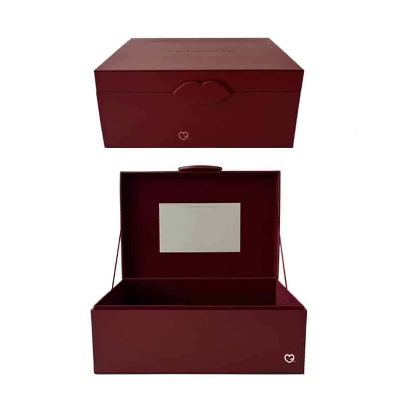 Niche Beauty Advent Calendar 2026 keepsake box shown closed and open with built-in mirror