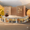 24 Days of Rum Advent Calendar 2025 with 24 rum miniatures, 2 tasting glasses and festive gift packaging.