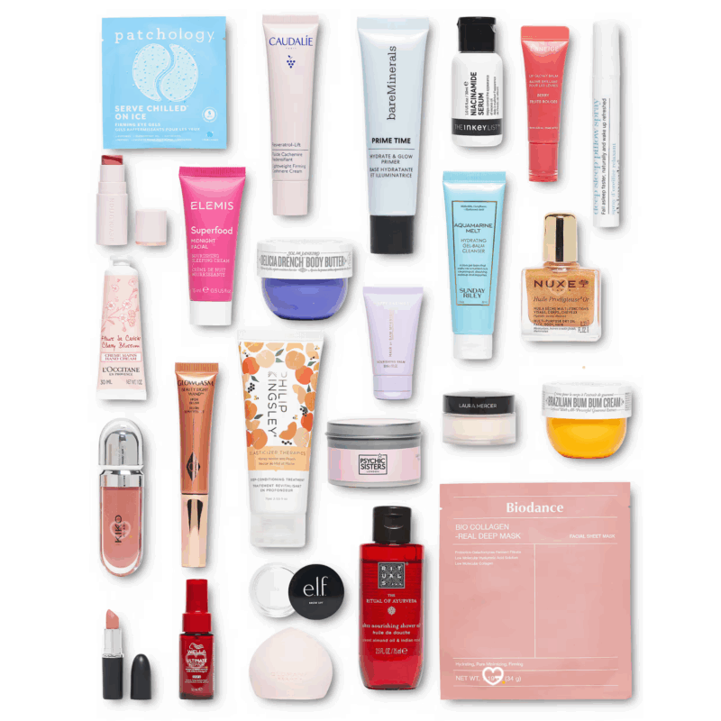 Asos Advent Calendar 2025 with 25 beauty treats including skincare, makeup, haircare and accessories for beauty lovers.