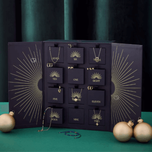 Astley Clarke Advent Calendar 2025, a 12-day limited-edition luxury jewellery set with 18ct yellow-gold vermeil and sterling-silver pieces for style-conscious women.
