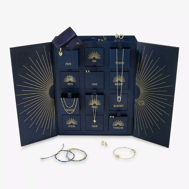 Astley Clarke Advent Calendar 2025, a 12-day limited-edition luxury jewellery set with 18ct yellow-gold vermeil and sterling-silver pieces for style-conscious women.