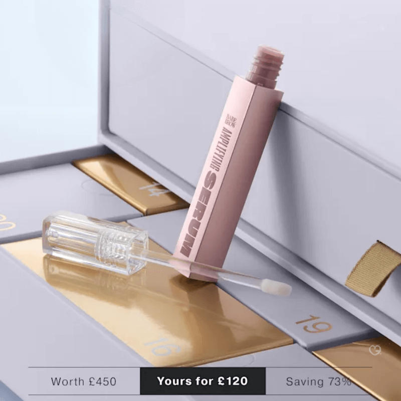 Beauty Bay Advent Calendar 2025 limited edition with 23 full-size and 4 mini makeup, skincare, haircare, and body care treats for beauty enthusiasts.