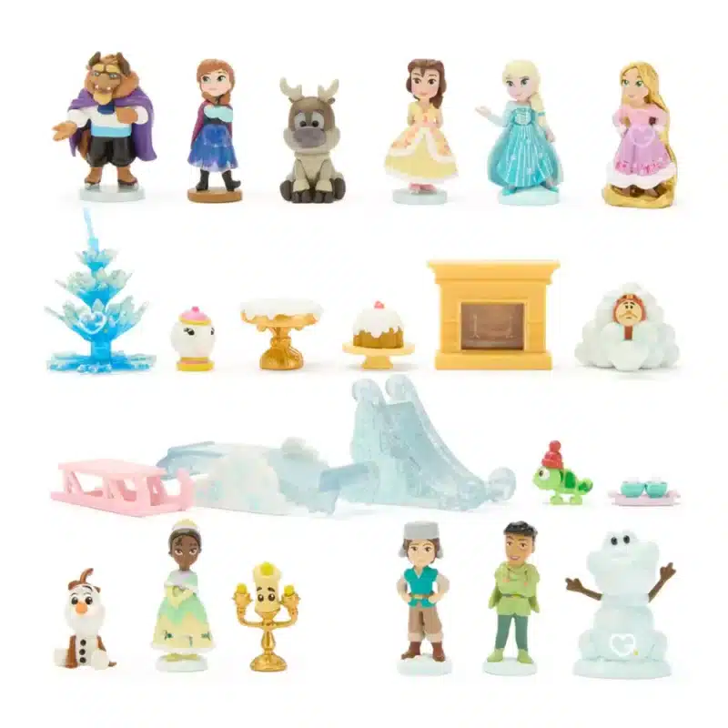Disney Once Upon a Story Advent Calendar 2025 with 24 micro figurines and Disney accessories, perfect for families and collectors at Christmas.