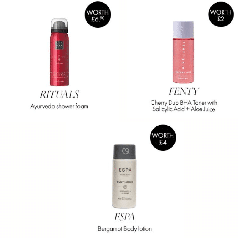 ELLE Beauty 2025 advent calendar presented in a red box with designs by Chopova Lowena and containing beauty products.