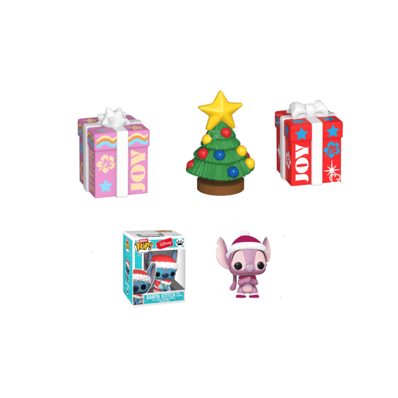 Funko POP Stitch Advent Calendar 2025 with 24 collectible mini-figures, display pieces and holiday accessories for Disney fans and collectors.
