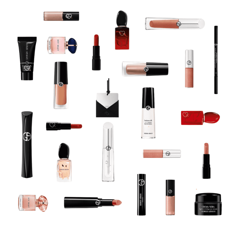 Giorgio Armani Advent Calendar 2025 with 24 luxury beauty surprises including perfumes, makeup, skincare and mirror, perfect for style-conscious women.
