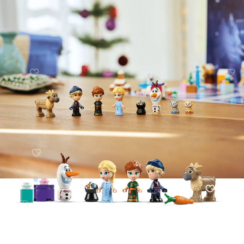 Lego Disney (43273) Advent Calendar 2025 with 24 mini builds, 5 Frozen figurines and a festive board game for kids and collectors.