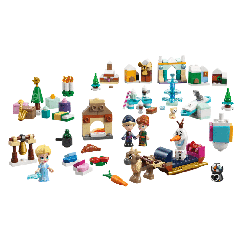 Lego Disney (43273) Advent Calendar 2025 with 24 mini builds, 5 Frozen figurines and a festive board game for kids and collectors.