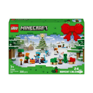 Lego Minecraft (21280) Advent Calendar 2025 with 24 festive builds, 300 pieces and holiday minifigures for kids and collectors.