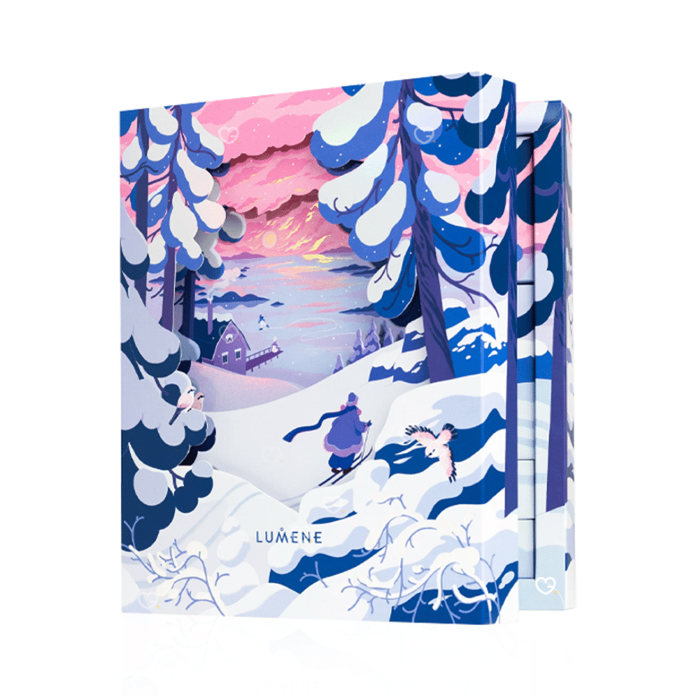 Lumene Advent Calendar 2025 in festive Nordic design with 24 mini skincare, haircare and makeup treats.