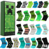 Minecraft Socks Advent Calendar 2025 with 24 colourful Minecraft-themed sock pairs, festive Christmas gift for kids, teens and gaming fans.