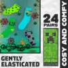 Minecraft Socks Advent Calendar 2025 with 24 colourful Minecraft-themed sock pairs, festive Christmas gift for kids, teens and gaming fans.
