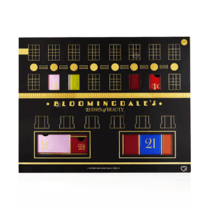 Bloomingdales Advent Calendar 2025 in red festive box with 27 luxury beauty treats from La Mer, Jo Malone and more.