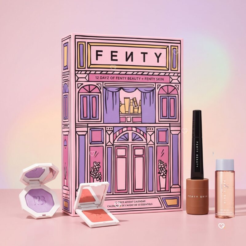 Fenty Beauty Advent Calendar 2026 box with makeup and skincare products