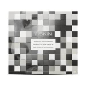 111Skin Advent Calendar 2026 closed silver metallic chest, luxury skincare advent calendar