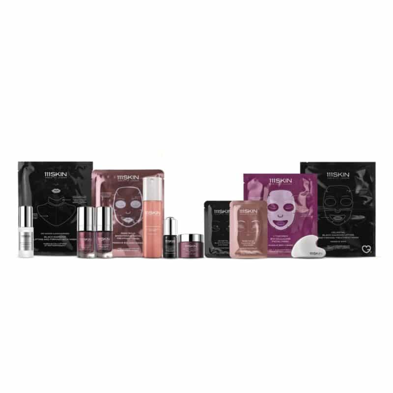 All 13 products of the 111Skin beauty advent calendar 2026 laid out flat